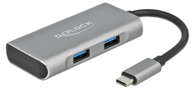Productafbeelding van Delock Externe USB 3.2 Gen 2 USB Type-C hub met 3 x USB Type-A en 1 x USB Type-C