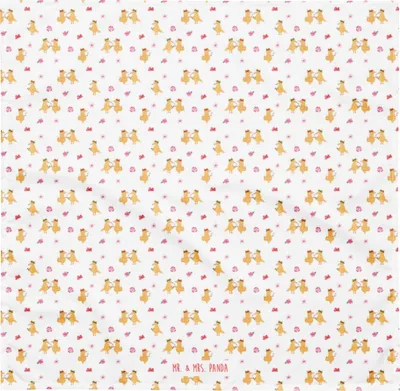 Produktbild von Mr. & Mrs. Panda Halstuch Fuchs Blumen L - Weiß - Geschenk, Kopftuch, Haarband, Schweißband, Boho, Stirnband, Ich, Liebe, Bandana, Blumenliebe
