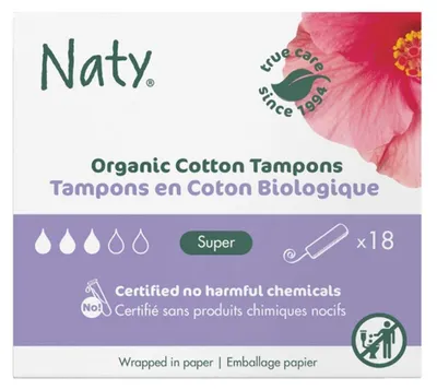 Produktbild von Eco by Naty Bio Tampons Super, 18 Stk