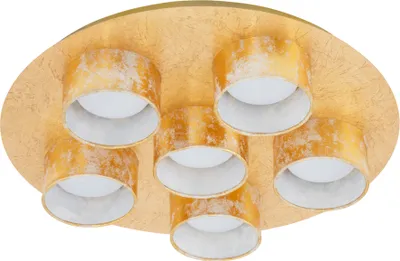 Produktbild von LED Deckenlampe, gold, Textil, 42 cm