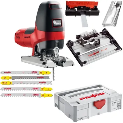 Produktbild von Mafell Präzisionsstichsäge Stichsäge P1 cc Schwenkplatte + MAX Systainer 917103