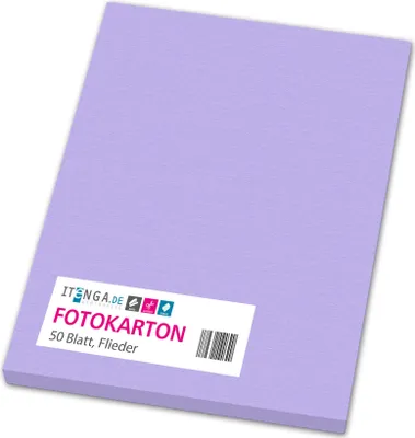 Produktbild von itenga Fotokarton A4 FLIEDER 50 Blatt 300 g/qm