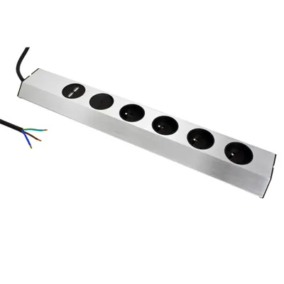 Obrázek produktu pro Bachmann 2,00 m vícenásobná zásuvka s vypínačem stříbrná 4 923.012 - Vícenásobná zásuvka Rozvodná jednotka (PDU) 4 zásuvky (923.012)