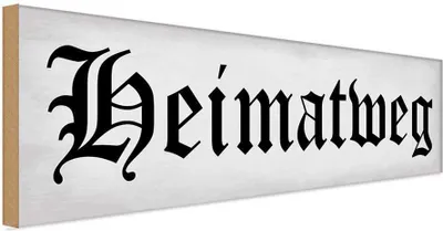 Produktbild von vianmo Holzschild 10x27 cm Heimatweg Dekoration