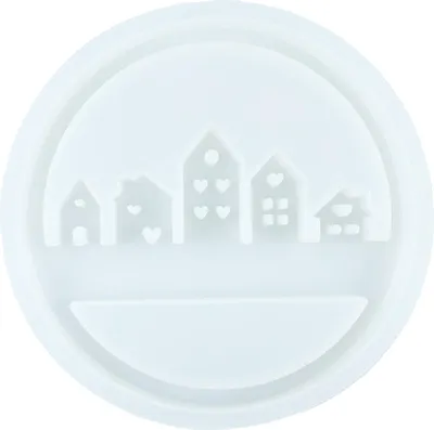 Produktbild von Silikonform Haus Gießformen Silikon Häuser, 1 Stück Silikonform Haus, Silikon Gießform Haus, DIY Kerzenhalter Silikonform, Silikonform Kerzenhalter, Gießformen Silikon Runder Ring Haus.