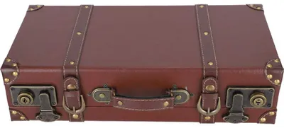 Vintage Holz Aufbewahrungsbox mit Riemen, Retro Deko Koffer