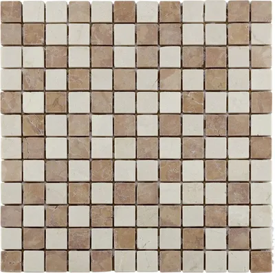 Produktbild von Mosaikfliese Marmor 30 x 30 cm rot mix Steinmaß: ca. 2,3 x 2,3 cm