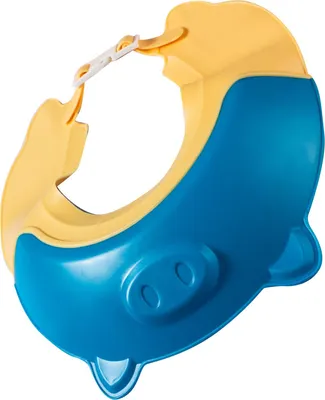 Produktbild von Kinder-Shampoo-Kappe, Cartoon, verstellbar, sicherer Kopfschutz für Babybadewanne, Blau