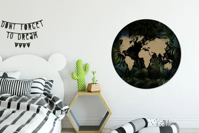 Produktbild von MuchoWow® - Mauerkreis - Wandbilder - Runde Bild - Bild aus Aluminium - Schlafzimmer - Wohnzimmerdekoration - Wand Dekoration