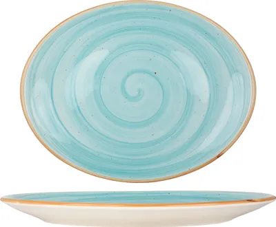 Image de Bol de service Bonna - Aqua - Porcelaine - 31x24 cm