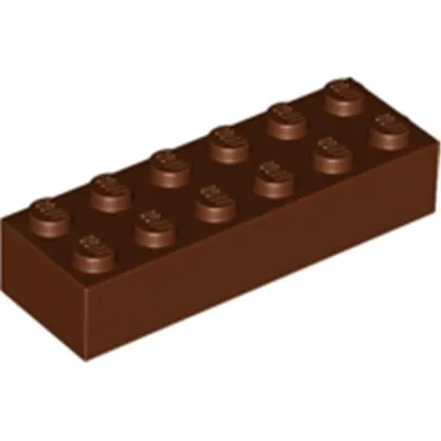 Obrázek produktu pro Lego® 2x6 kostek 2456 - 1 kus červenohnědý