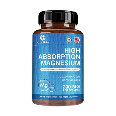 Image de Magnésium 200mg (120 capsules) Complément alimentaire, os, muscles, nerfs, sommeil, récupération