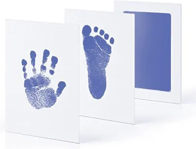 Produktbild von Fuß- und Handabdruck des Babys | Stempelkissen | hellblau