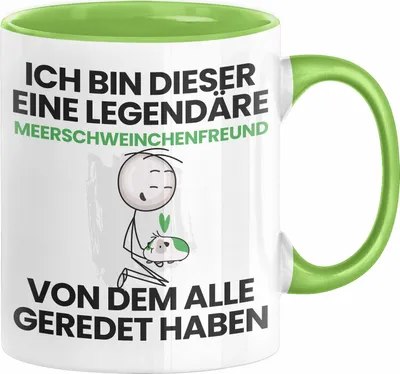 Produktbild von Meerschweinchenfreund Geschenk Tasse Lustige Geschenkidee Geburtstag für Meerschweinchenfreund Ich Bin Dieser Legendäre Meerschweinchenfreund Von Dem Alle Geredet Haben Kaffee-Becher (Grün)