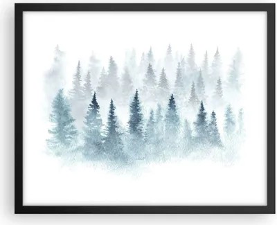 Produktbild von Gerahmtes Poster - Schwarzer Rahmen - Bäume Wald Natur - 50x40 cm - Wand Bild - Wanddeko - Wandbilder - Kunstposter - Wandposter - Bilderrahmen - Bilder - Kunstdruck - Wandbild - P2BAA50x40-3981