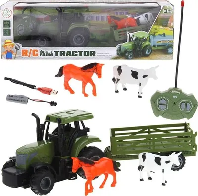 Produktbild von RC Ferngesteuerter Ackerschlepper mit Tierfigurenanhänger