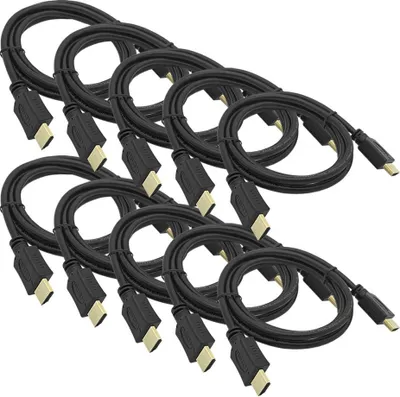 Produktbild von 10x 1,5m ARLI HDMI Kabel vergoldet – High Speed mit Ethernet | UHD 4K 2160p 3D ARC HDR CEC HDCP