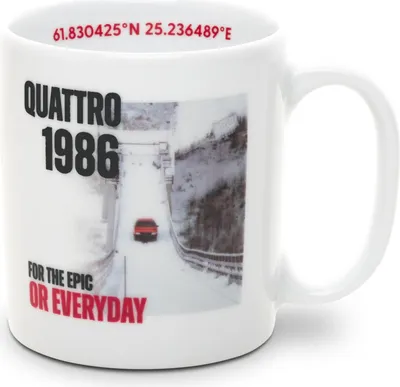 Produktbild von Original Audi Kaipola ´86 Tasse, weiß Porzellantasse Cafe Becher