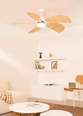 Produktbild von CREATE - WIND RATTAN - Leiser Deckenventilator 40W Ø132cm
