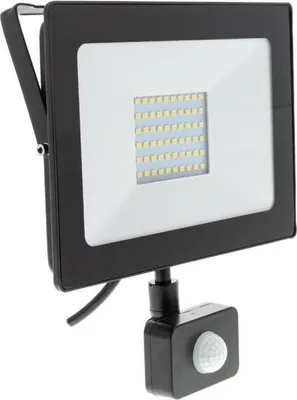 Image de Projecteur LED, Détecteur de Mouvement, 50W, 4000 lm, 4000K, Aluminium Noir RETLUX RSL 248