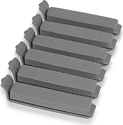 Image de Clips de fermeture pour aliments MICHELINO Set de clips de fermeture de différentes tailles 6 pièces 10 cm