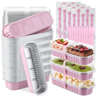 100 Muffinformen mit Deckel, Aluminium, 1,5 kg
