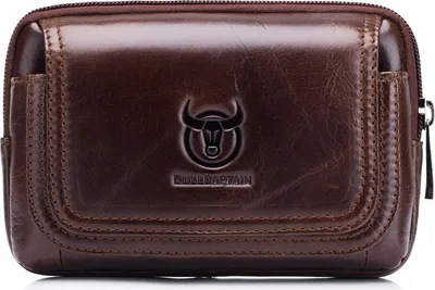 Produktbild von Herren Leder Guerteltasche Guerteltasche Bauchtasche Handytasche mit Guertelschlaufe