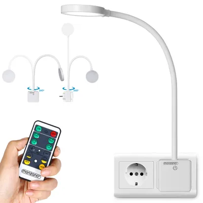 Produktbild von MONZANA® LED Steckerlampe 48cm Steckdosenlampe Steckerleuchte 5000K Touchschalter dimmbar Schreibtischlampe Fernbedienung