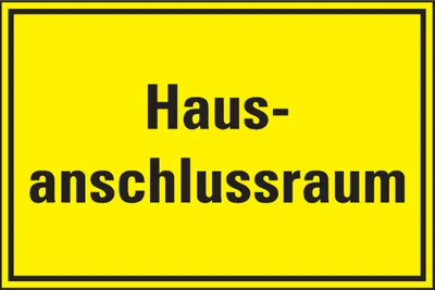 Produktbild von Dreifke® Hinweisschild Hausanschlussraum, Kunststoff, 300x200mm