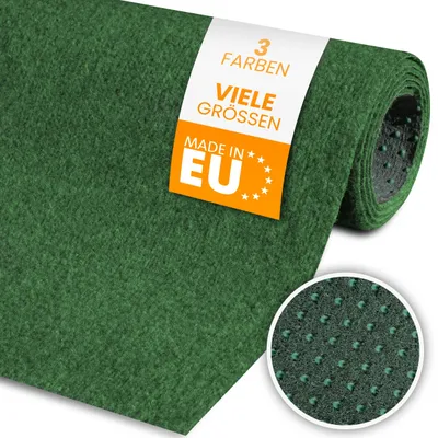 Produktbild von Outdoorteppich Balkon Teppich, Rasenteppich o. Kunstrasen mit Noppen als Meterware für Balkon, Terrasse, Garten und Camping individuell zuschneidbar.