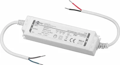 Image de Goobay 74768 Transformateur LED 12 V (DC), 60 W, IP67, blanc - Transformateur à tension constante (CV) pour l'utilisation en extérieur, non graduable