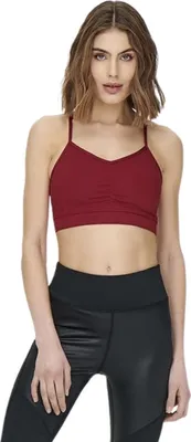 Zdjęcie produktu dla Biustonosz damski Only Nasha – bordowy top sportowy XS