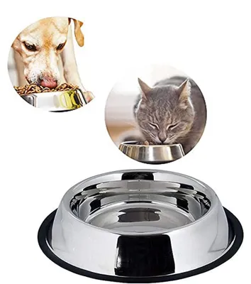 Edelstahl Haustiernapf Anti-Rutsch 24 cm für Hunde & Katzen