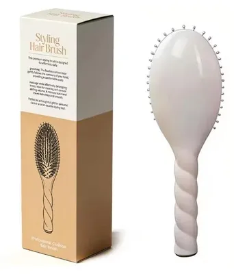 Produktbild von Haarbürste, Entwirrungswerkzeug, Kopfhautmassager, weiß