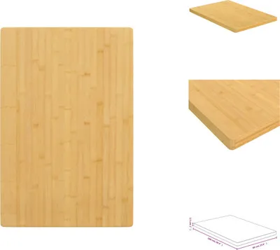 Zdjęcie produktu dla vidaXL Blat 60x100x2,5 cm bambusowy - Blaty stołowe