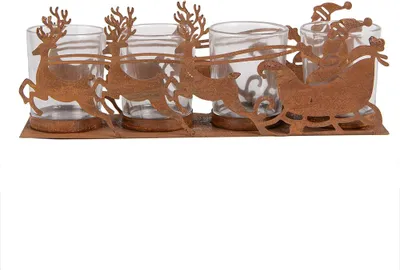 Immagine prodotto di Portacandele Clayre & Eef 25x8x8 cm in metallo marrone