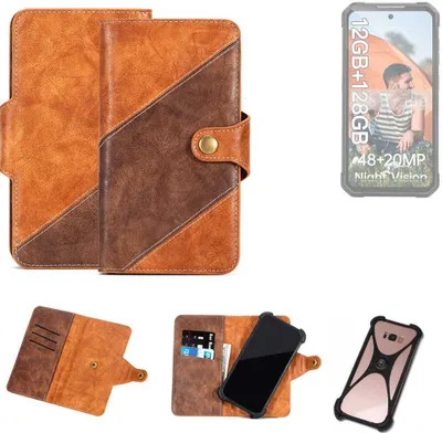 Produktbild von K-S-Trade Handyhülle Schutzhülle Bookstyle Case Wallet-Case kompatibel mit iiiF150 Air1 Pro Cover Klapphülle Kantenschutz Smartphone dunkelbraun