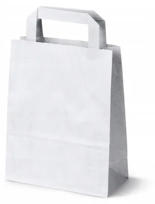 Produktbild von Allbag Weiße Papiertüten 18x8x23cm Eco 100 Stück