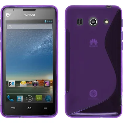 Produktbild von PhoneNatic Case kompatibel mit Huawei Ascend G520 - lila Silikon Hülle S-Style Cover