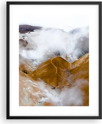 Produktbild von Gerahmtes Poster - Schwarzer Rahmen - Berge Wolken Landschaft - 40x50 cm - Wand Bild - Wanddeko - Wandbilder - Kunstposter - Wandposter - Bilderrahmen - Bilder - Kunstdruck - P2BPA40x50-4711