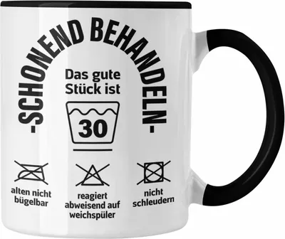 Produktbild von Trendation - 30. Geburtstag Tasse Mann Frau Geschenk Mutter Vater Lustiger Spruch 30er Geburtstagsgeschenk (Schwarz)