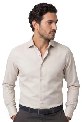 Produktbild von Eterna Hemd beige modern fit langer Ärmel