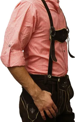 Produktbild von Trachtenhemd mit Stehkragen für Trachtenlederhosen kariert, Farbe:Rot, Größe:L