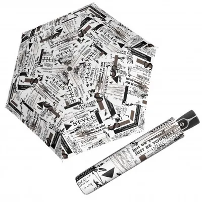Obrázek produktu pro Doppler Fiber Magic Scribble White - dámský plně automatický deštník