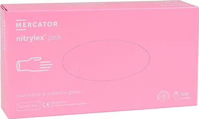 Produktbild von Pinke Nitrilhandschuhe NITRYLEX Pink 100 Stück XL