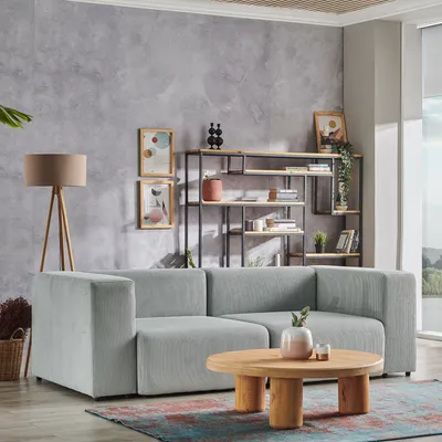 Produktbild von 2-Sitzer Sofa 'Suldal' Cord Hellblau