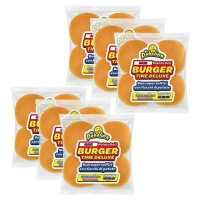 Zdjęcie produktu dla Mr Dobelina Original Potato Roll Burger Bun Maxi 80g - 6 PACK