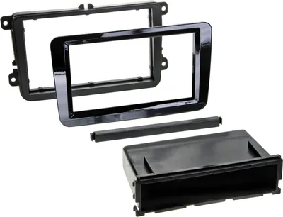 Produktbild von 2-DIN Radioblende mit Fach passend für Seat/Skoda/VW Klavierlack lose