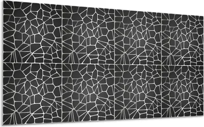 Produktbild von Abstraktes Mosaikmuster – Selbstklebende Fliesen – Wandverkleidung – Wandpaneel – PVC Fliesen – Vinylflisen – PCV Flisen – Selbstklebend – Wanddeko – 6 Stück 60 x 30 cm