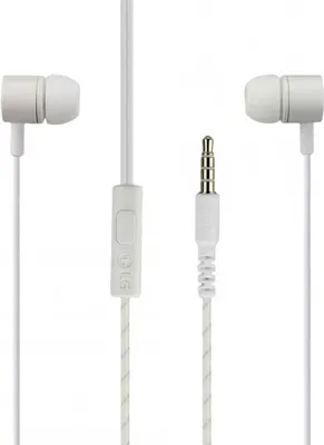 Produktbild von Original LG Headset für G7 fit / G7 ThinkQ / G6 / G5 MC002 EAB64168758 in Weiss InEar In-Ear Kopfhörer Ohrhörer Head-Set 3,5mm Stecker Stereo Sound + gratis Emiro® Bildschirm Reinigungspad